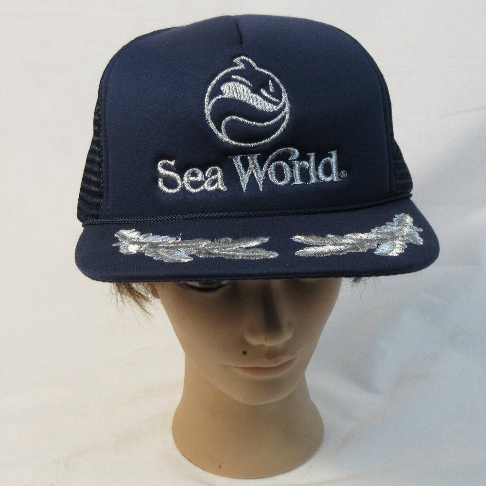 Sea World 1986 Dark Blue Snapback Hat - Adult (Small)